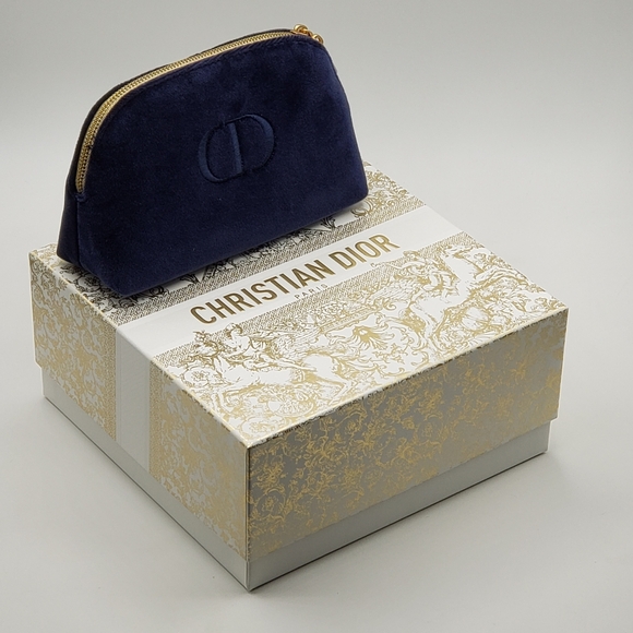 Dior CD Logo Pouch Bag Blue - Picture 1 of 7